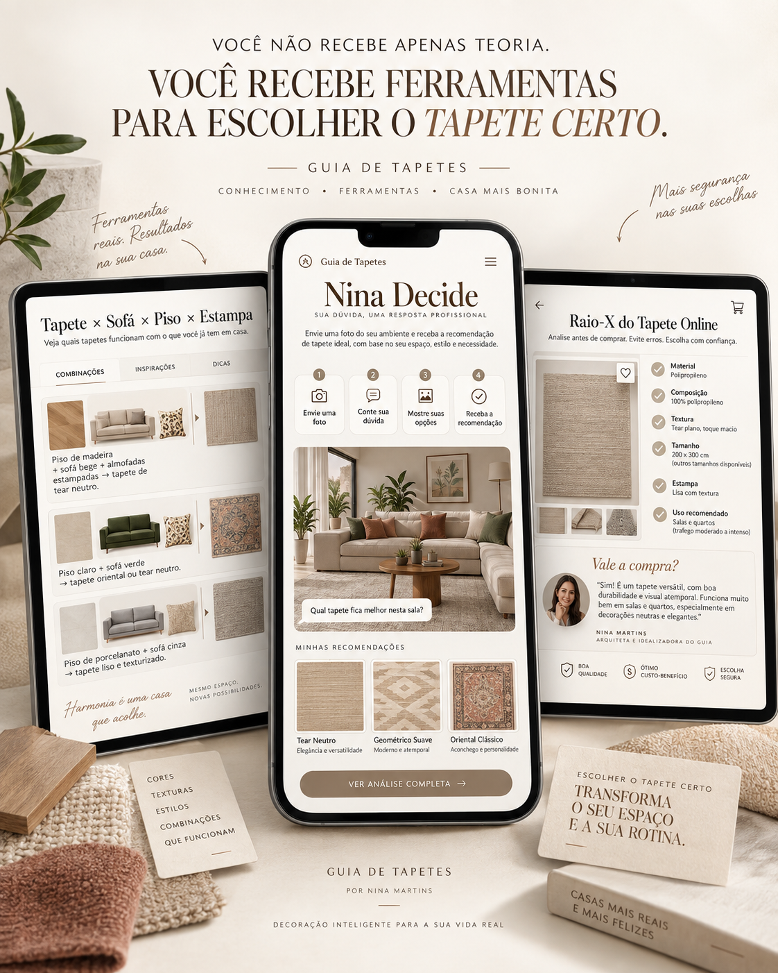 Demonstração das aplicações práticas do Guia Prático de Tapetes