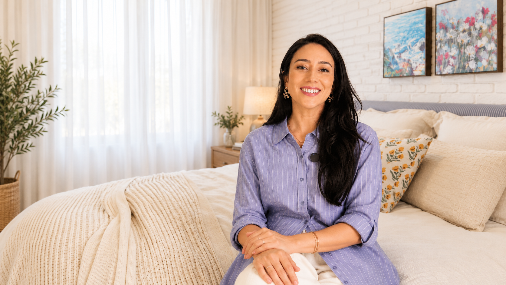 Cama completa e aconchegante usada na Página A do Guia Prático da Cama Perfeita